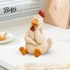 Garden Potted Plant Accents Funny Chicken Statue, Resin Figurine, Farmhouse Outdoor Durable Decor Yard for Balcony Flowerpot, Lawn, Decoration