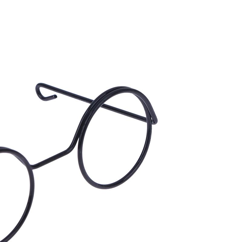 5 ks Miniaturní brýle Kovový kulatý rám Bez čoček Brýle Hračka Retro Panenka Brýle DIY Panenka Oblečení Doplňky Brýle