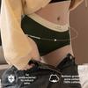 Female Spring and Autumn Pure Cotton Antibacterial Crotch Movement Without Trace Middle Waist Triangle Briefs