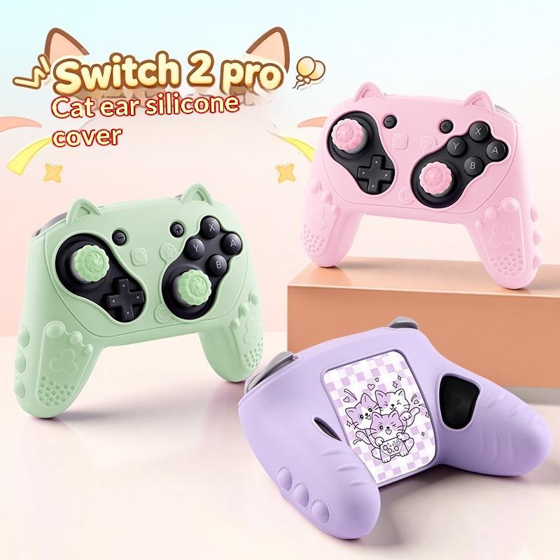 Silikon-Schutzhülle für Switch 2 Pro Controller Mit Daumenkappen Anti-Rutsch-Skin-Abdeckung Für Switch 2 Pro Gaming-Zubehör