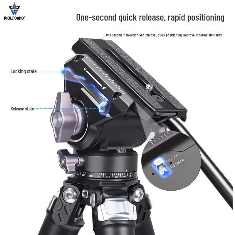 Wolfgang JZ998+T51 Professional Carbon Fiber Tripod