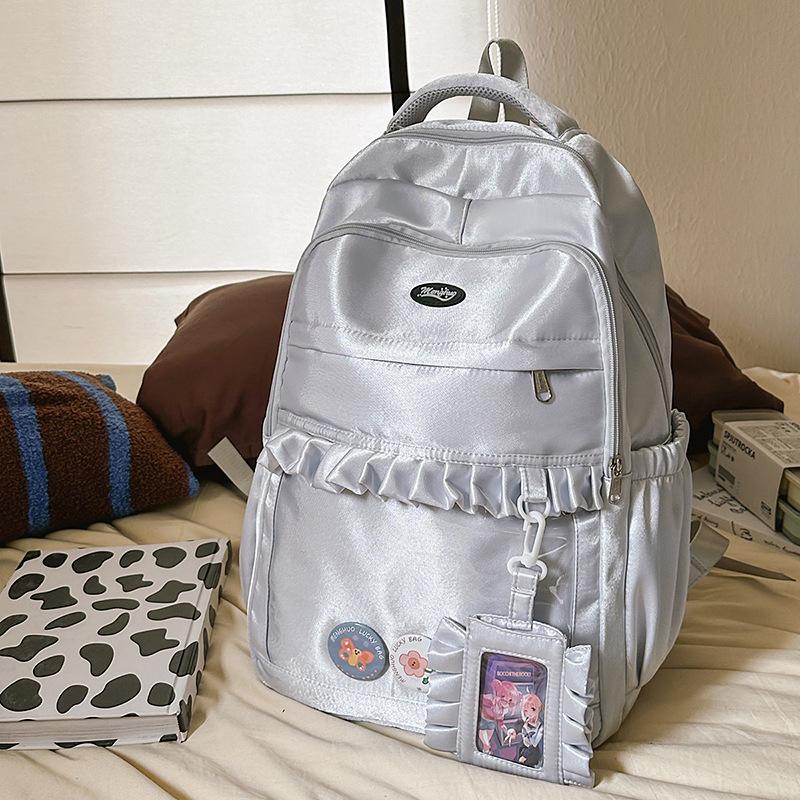 

Летние каникулы Новый западный стиль Джокер Маленький свежий Корейский клетчатый Простой женский Рюкзак Рюкзак большой вместимости. .