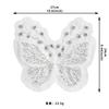White Beaded Sequins Butterfly Lace Decorative Clothing Top Dress Dress Accessories Cloth Stickers Accessories