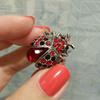 Vintage Jewelry Insects Beetles Corsages Antique Silver Crystal Ladybug Brooches Bouquet Brooch Pins For Women Girls Clips