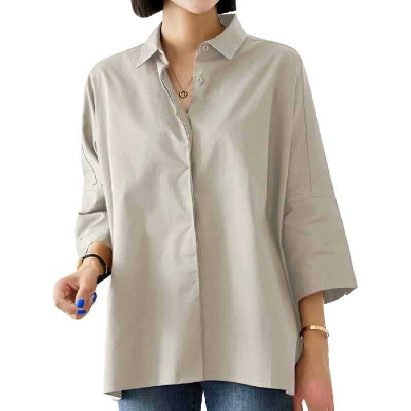 

Slim and Slim Shirt Cover for Women Slim fit Slimming Shirt Cover up Beige L-XL