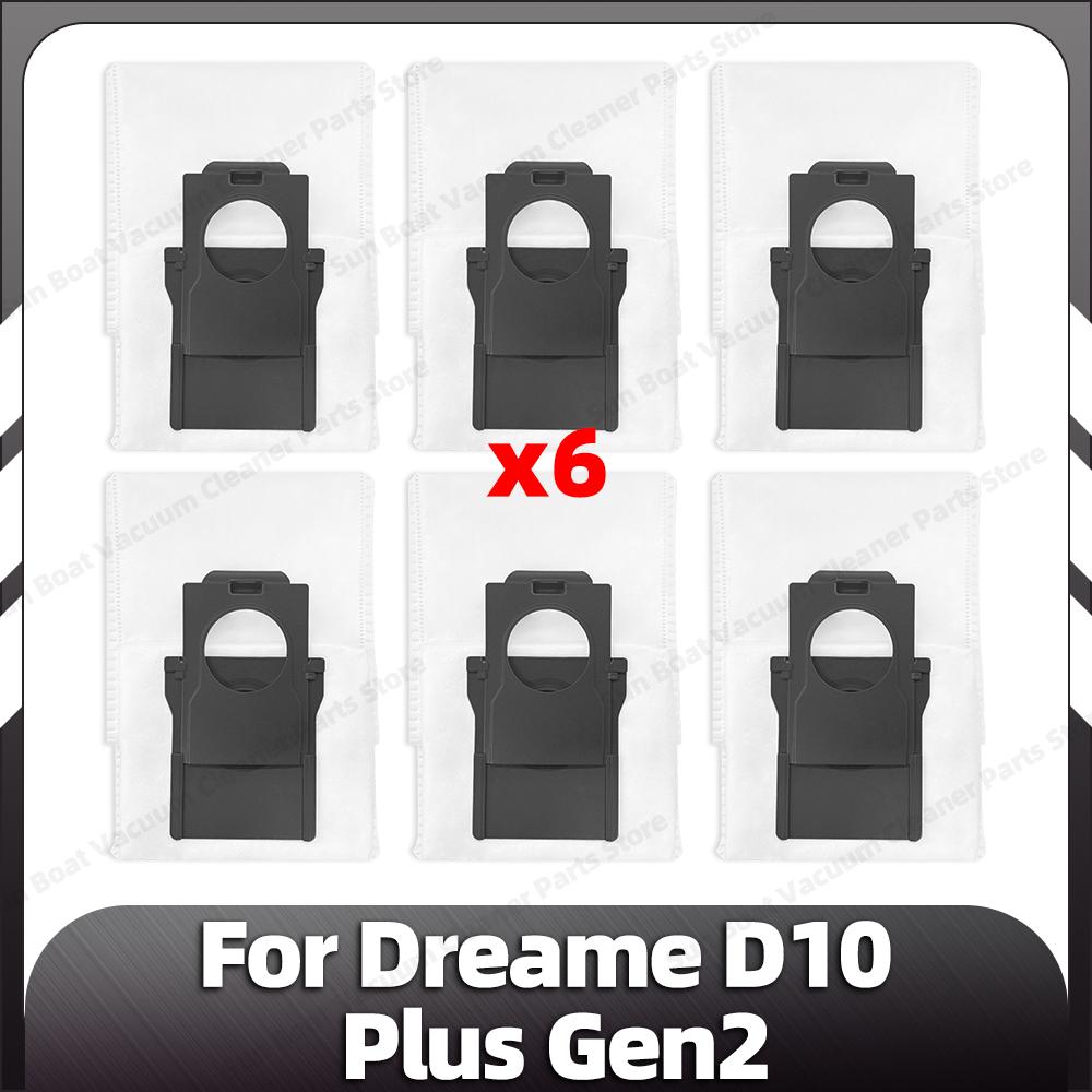 Compatible for Dreame D10 Plus Gen2 Replacement Main Side Brush HEPA Filter Mop Pad Dust Bags Spare Parts Accessories