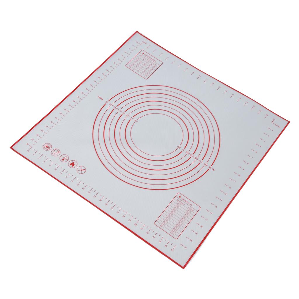 Silicone Pastry Mat 60 X 60cm/23.6 X 23.6in Fondant Mat with Measurement for Rolling Dough