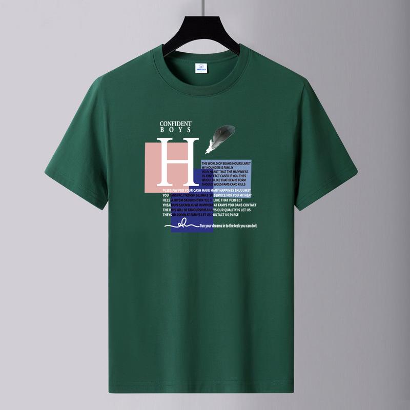 2025 Sommer Herren Baumwoll Rundhals Grafik T-Shirt - Lockere Passform, Jugendmode, Alleskönner, Große Größe