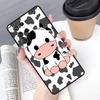 Cartoon Cute Cow Spots Phone Case Cover For Samsung Galaxy S24 S25 Ultra S21 S22 Ultra S10E Note 10 Plus Note 20 FE S23