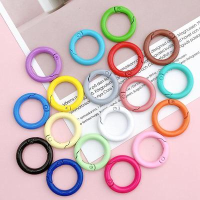 Bonbonfarbene Federringe – 25 mm Schmuck- und Schlüsselanhänger-Zubehör