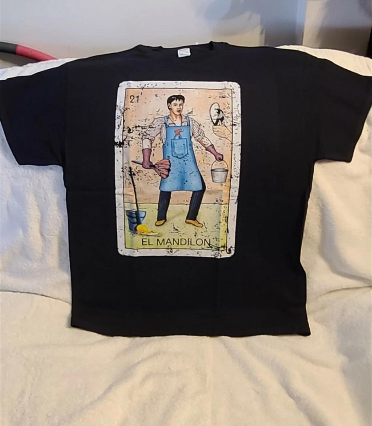 EL MANDILON MEXICO MAN MEXICAN LOTERIA LOTTERY BINGO NUMBER 21 T-shirt 2XL