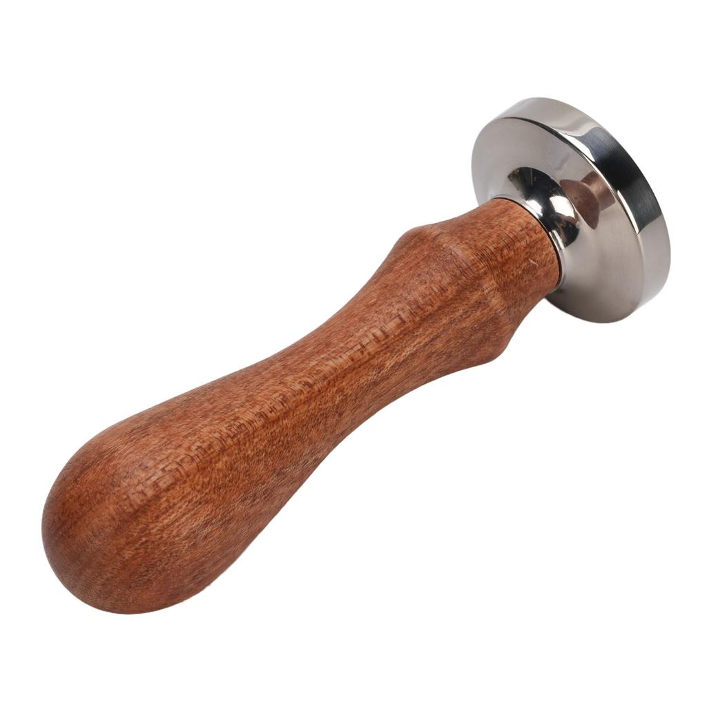 Coffee Tamper 30mm Stainless Steel Coffee Ground Press Tool with Wooden Handle for Cafe Home