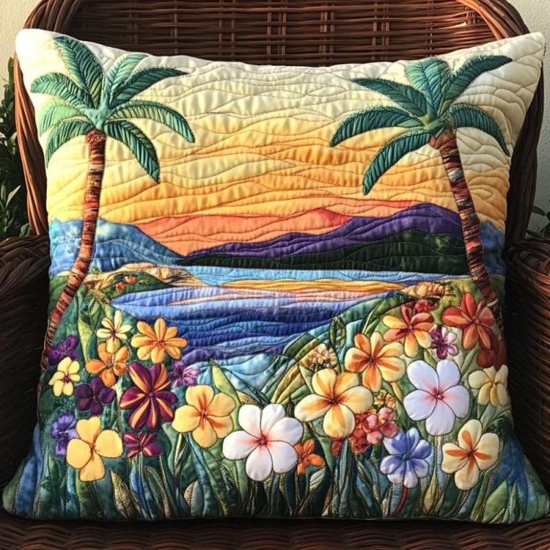 Peacock Quilted Pillow Cover 3D Digital Print Custom Cushion Case Home Decor