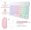 11th Gen iPad Protective Case with RGB Backlit Bluetooth Keyboard, Pen Slot, & Mouse for 10th Gen Models