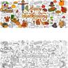 Thanksgiving Colorful Tablecloth, Kids Thanksgiving Crafts, 30 72 Inch Large Colorful Kids Gift Activity Toy Party