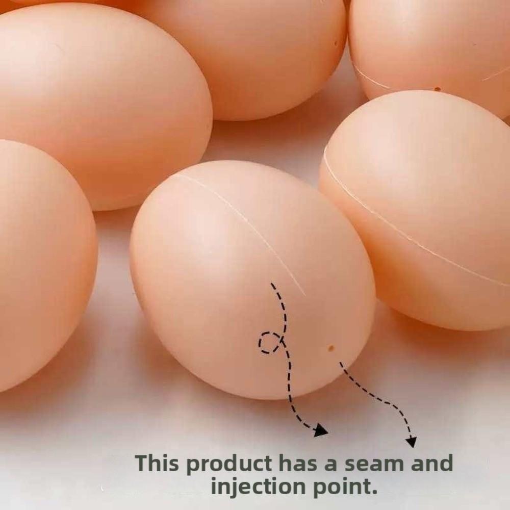 10pcs Eggshell Plastic Fake Eggs Simulation Artificial Incubation Eggs  Home Decoration