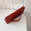 Mode Wein Rot Gummi Handgelenk Strap Halterung Telefon Fall Für Iphone 13 Pro Max 11 12 Xs X Xr 7 8 Plus Abdeckung Hand Band Weiche Stoßstange