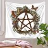 Botanischer Druck Florales Wandbehang Pilz-Wandteppich Vintage Boho Wildblumen Gemüse-Wandteppich Bunte Heimdekoration