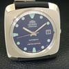 USED JAPAN VINTAGE ORIENT AUTOMATIC 46941 MENS BLUE COLOR DIAL WATCH A702233-5 R123-a702233