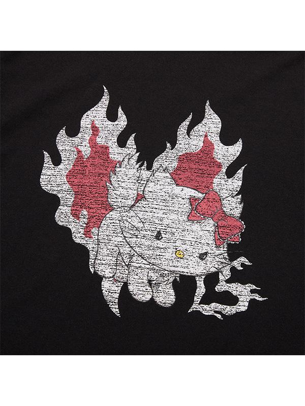 Kirsh X Charmy Kitty Graphic Loose Fit Long Sleeve [Black]
