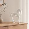 Living Room Horse Decor 3D Printed Abstract Statue Minimalist Hollow White Figurine for Ornament Desk Decor Animal Shape Home Statue