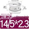 Dual-Sided Flat Timing Pulley: 5M50 Teeth, Width Options 11/16/21/27AF, Bore Size 8-30.