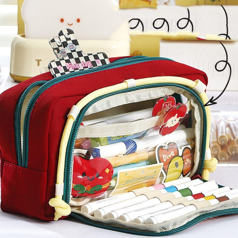 Detachable Stationery Pen Bag Portable Cosmetic Storage Bag  Student Supplies