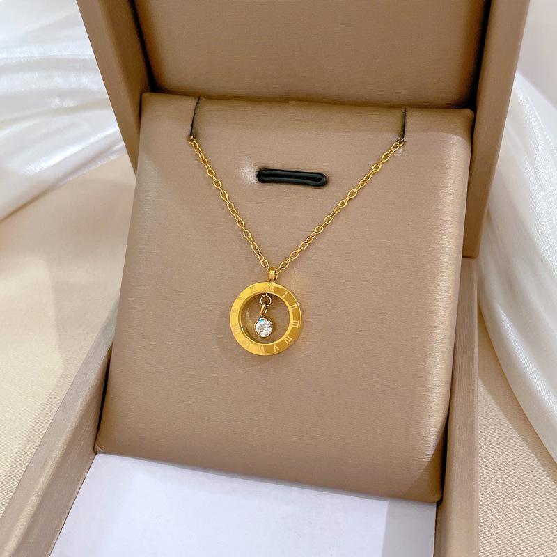 Geometric Animal Temperament Personality Minimalist Wind Furnace Real Gold Necklace Female Collarbone Chain