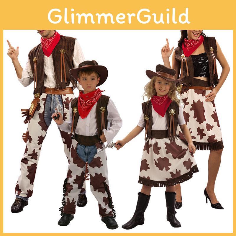 Vielseitiges Unisex Cowboy-Cosplay-Outfit für Kinder und Erwachsene, ideal für Themenveranstaltungen