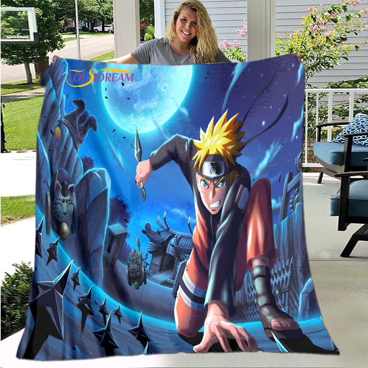 

Супер прозрачное 3D одеяло с Наруто для офиса, дома, пешего туризма, пикника, толстое одеяло, модное покрывало, фланелевое одеяло 75x90cm