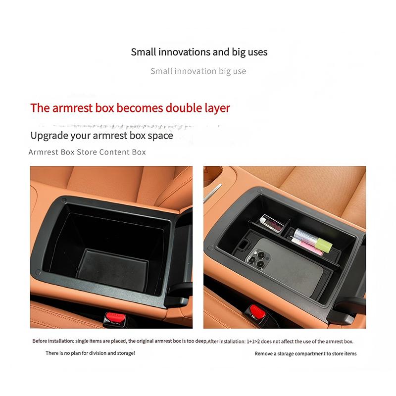 For Leapmotor C10 Car Central Control Armrest Box Storage Box C10 Central Control Compartment Storage Box Modification Interior