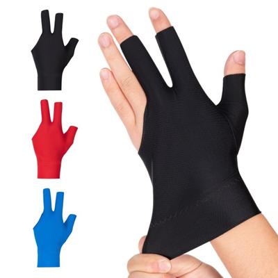 1Pc 3-Finger Billard Handschuh Anti-slip Schweiß absorbieren Atmungsaktive Männer Frauen Linke Hand Snooker Queue Sport handschuh Billard Zubehör