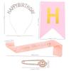 4 Pieces Birthday Party Decorations Champagne Birthday Set Bright  Sash Glitter Golden Letters Instagram Photo Props