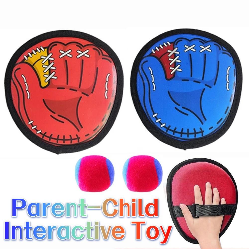 Colorful Throwing Ball Toy Ball Racket Parent-Child Interactive Toy Lawn Games