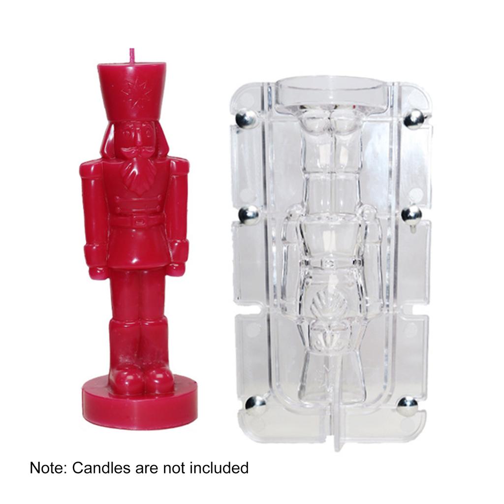 Nussknacker Kerze Silikonformen 3D Soldaten Kerzenformen Handgemachte Seife Kerzenherstellungsformen für Heimdekoration