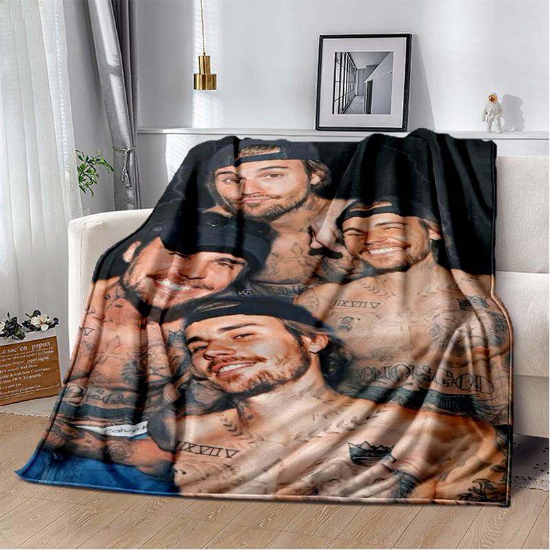 2025 New Style Justin Drew Bieber Singer JB Blanket,Soft Throw Blanket for Home Bedroom Bed Sofa Travel Picnic Cover Kid Gift