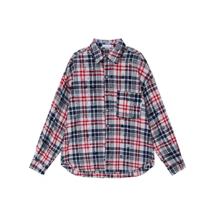 Camisa de manga larga a cuadros 2024, estilo japonés de Hong Kong, camisa holgada, abrigo informal versátil de moda de verano para niños