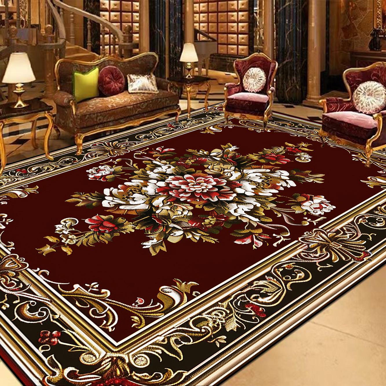 

Килими в європейському стилі червоного кольору для вітальні, розкішний домашній декор, килим великого розміру, нековзний килим для лаунжу, абсорбуючі килимки для ванної кімнати, на замовлення 160*200cm