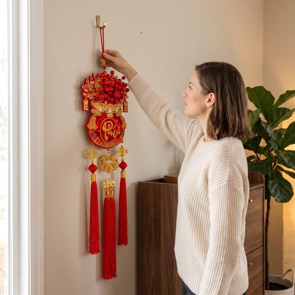 with Tassel Chinese New Year Decoration Lucky Bag Shape Festive Hanging Ornaments Entry Door