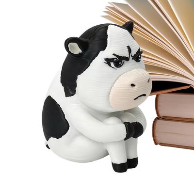 Cow Toys Small Collectible 3D Printed Desk Decor Farm Animal Figure Toys For Kids Adults Desk Office Bookshelf Windowsills