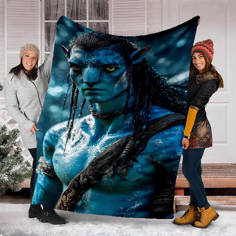 Avatar-Thema bedruckte Decke Perfekt für Sofa Bett Reisen Außenbereich Maschinenwaschbar Gemütlich Langlebig