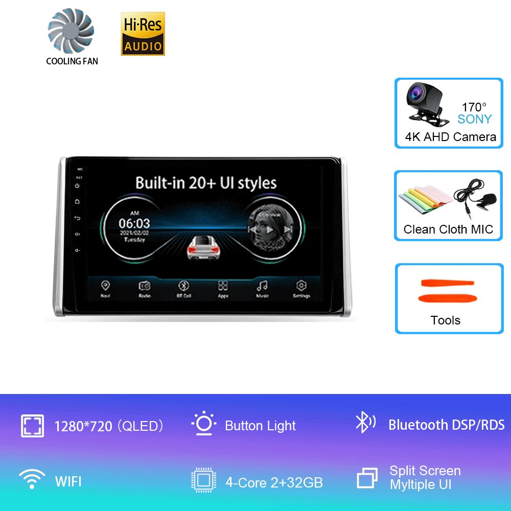 Android 14 Car Radio For Toyota RAV4 5 XA50 2018 - 2025 Multimedia Video Player Navigation Stereo GPS No 2din 2 Din Dvd