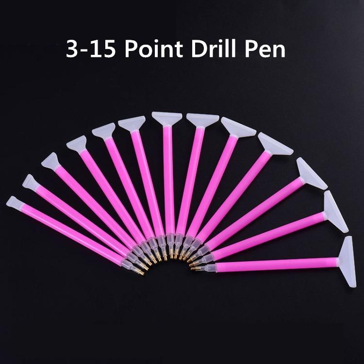 13 teile/satz Schnell Fall Werkzeug Stickerei Diamant Malerei Werkzeug Ersatz Punkt Bohrer Stift