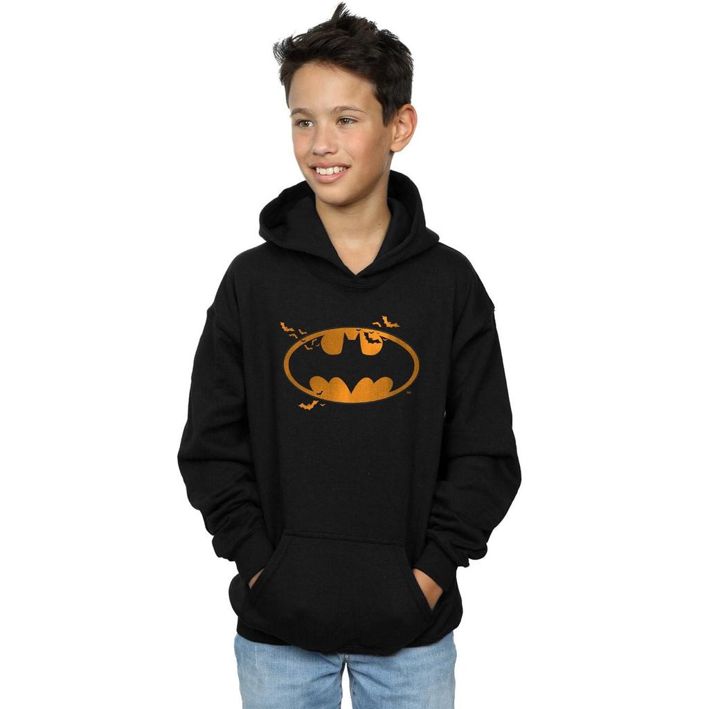 DC Comics Boys Batman Halloween Logo Hoodie