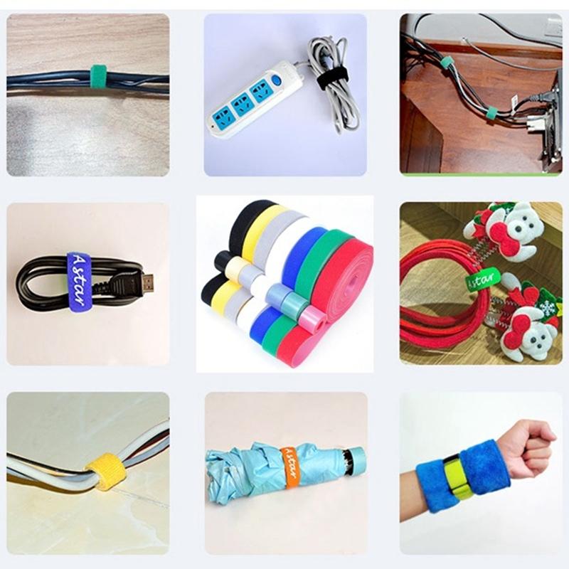 5 Meter/Rolle Nylon-Kabelbinder, Stromkabel, Schlaufenband, Multifunktions-Nylongurte, wiederverwendbar