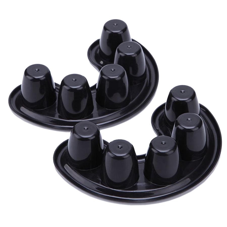 2Pcs Nail Soak Off Bowl, 5-Finger Gel Polish Remover Manicure Soaking Tray for Cuticle Care Softener