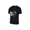 Air Wings Upside-Down Logo Crew Neck T-Shirt Men Tops Black AO0602-011