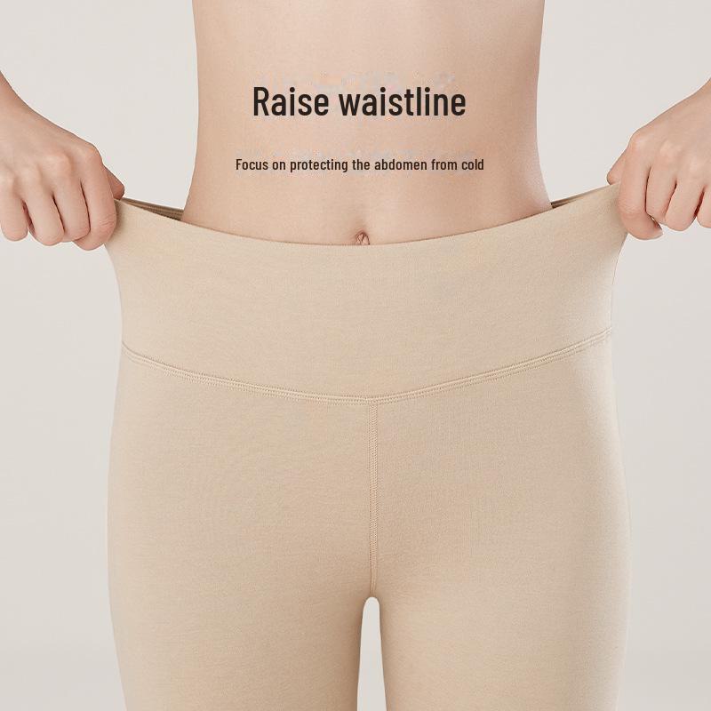 Γυναικείο Ζεστό Κολάν από Μετάξι Μουριάς με Ψηλή Μέση - Αντιστατικό, Απρόσκοπτο Μάλλινο Παντελόνι για Φθινόπωρο και Χειμώνα