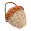 Rattan Storage Basket Mushroom Shape Decorative Woven Fruit Basket Wall Hanging Storage Basket with Lid Photo Prop Room