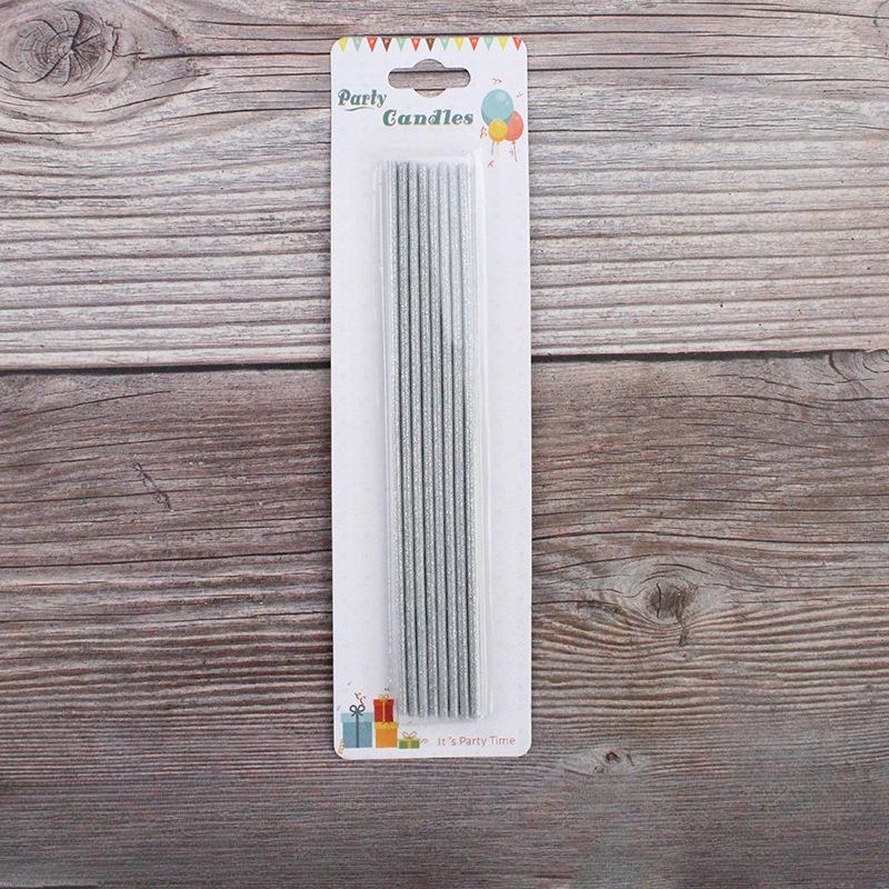 

Pencil Candle Creative Party Baking Cake Decoration Golden Silver Color Candles JG1007-9 Colored candle